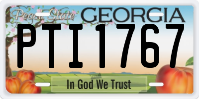 GA license plate PTI1767