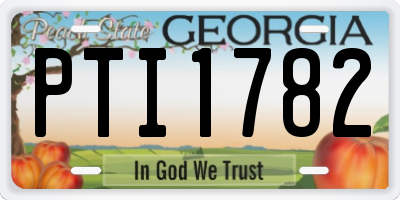 GA license plate PTI1782