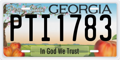 GA license plate PTI1783