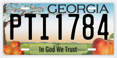 GA license plate PTI1784