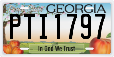 GA license plate PTI1797