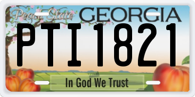 GA license plate PTI1821