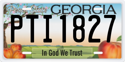 GA license plate PTI1827