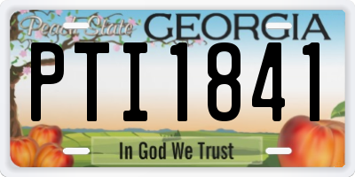 GA license plate PTI1841