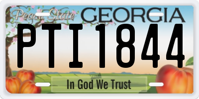 GA license plate PTI1844
