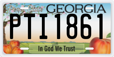 GA license plate PTI1861