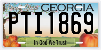 GA license plate PTI1869