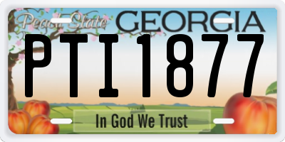 GA license plate PTI1877