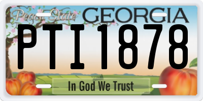 GA license plate PTI1878