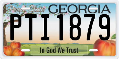 GA license plate PTI1879
