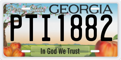 GA license plate PTI1882