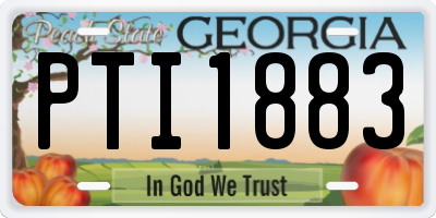 GA license plate PTI1883