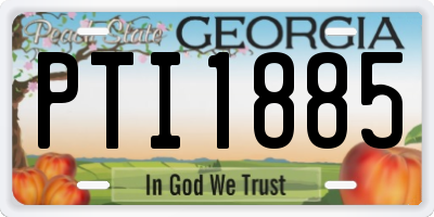 GA license plate PTI1885