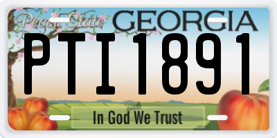 GA license plate PTI1891