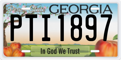GA license plate PTI1897