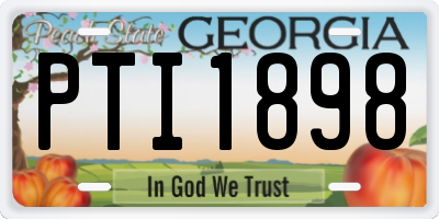 GA license plate PTI1898