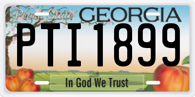 GA license plate PTI1899