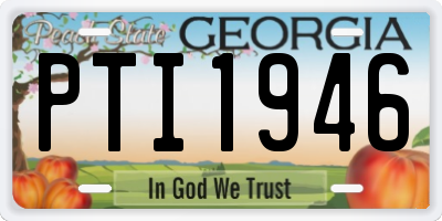 GA license plate PTI1946