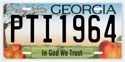 GA license plate PTI1964