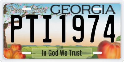 GA license plate PTI1974