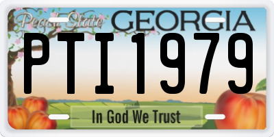 GA license plate PTI1979