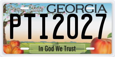 GA license plate PTI2027