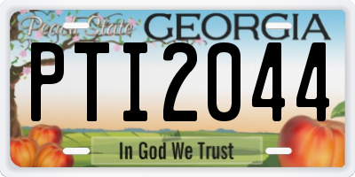 GA license plate PTI2044