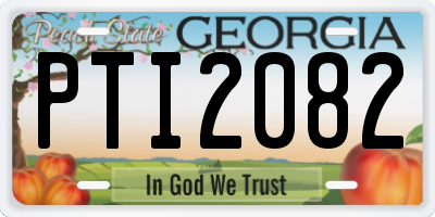 GA license plate PTI2082