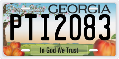 GA license plate PTI2083
