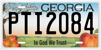 GA license plate PTI2084