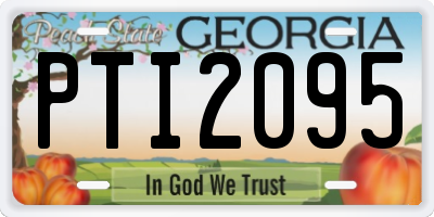 GA license plate PTI2095