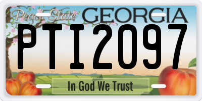 GA license plate PTI2097