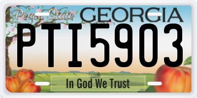 GA license plate PTI5903