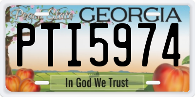 GA license plate PTI5974