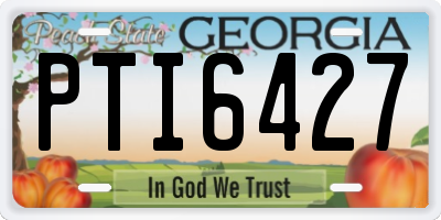 GA license plate PTI6427
