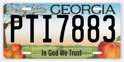 GA license plate PTI7883