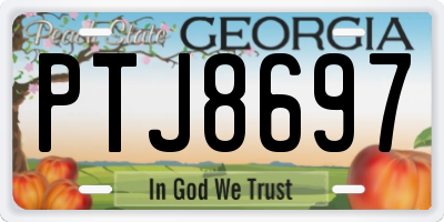 GA license plate PTJ8697