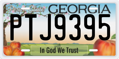 GA license plate PTJ9395