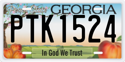 GA license plate PTK1524