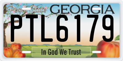 GA license plate PTL6179