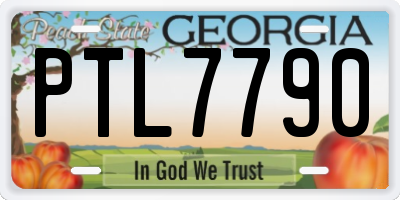 GA license plate PTL7790