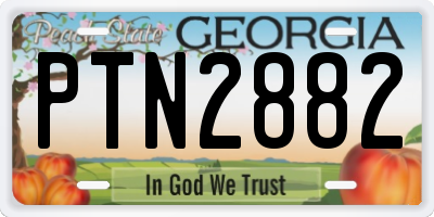 GA license plate PTN2882