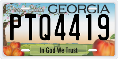 GA license plate PTQ4419