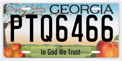 GA license plate PTQ6466