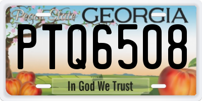 GA license plate PTQ6508