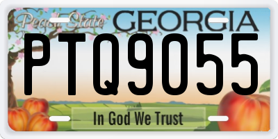 GA license plate PTQ9055