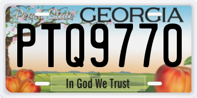 GA license plate PTQ9770