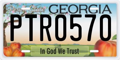 GA license plate PTR0570