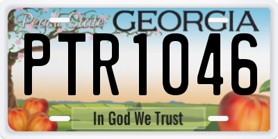 GA license plate PTR1046