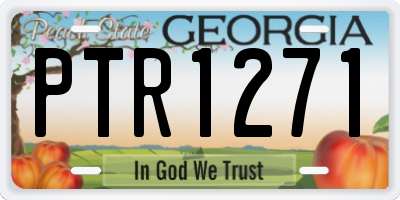 GA license plate PTR1271